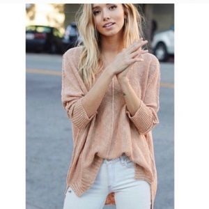 Hyped Unicorn Knit Slouch Tunic Sweater Oversized